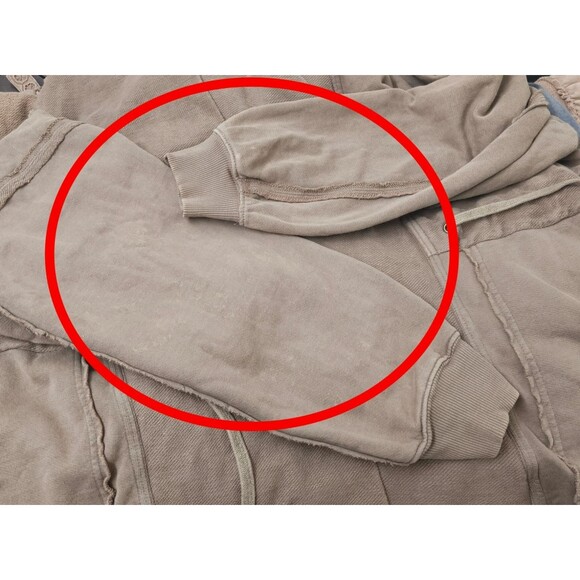 Free People Boothbay Sweatshirt Jacket Cardi Top Ventilated Oversized M 283813 - Picture 7 of 7